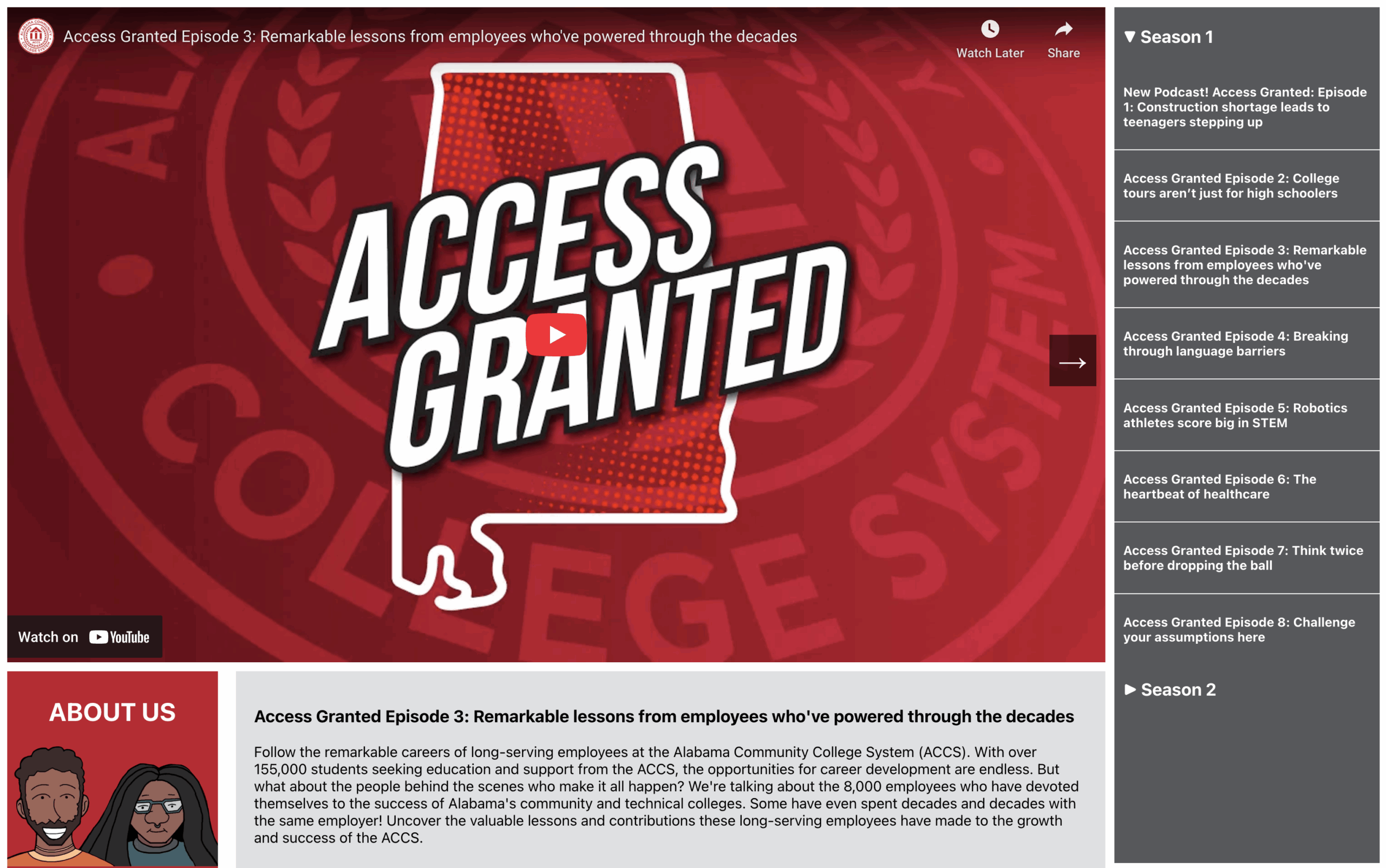 A modern site for a podcast series featuring education leaders — with episode management, audio player integration, and SEO optimization.