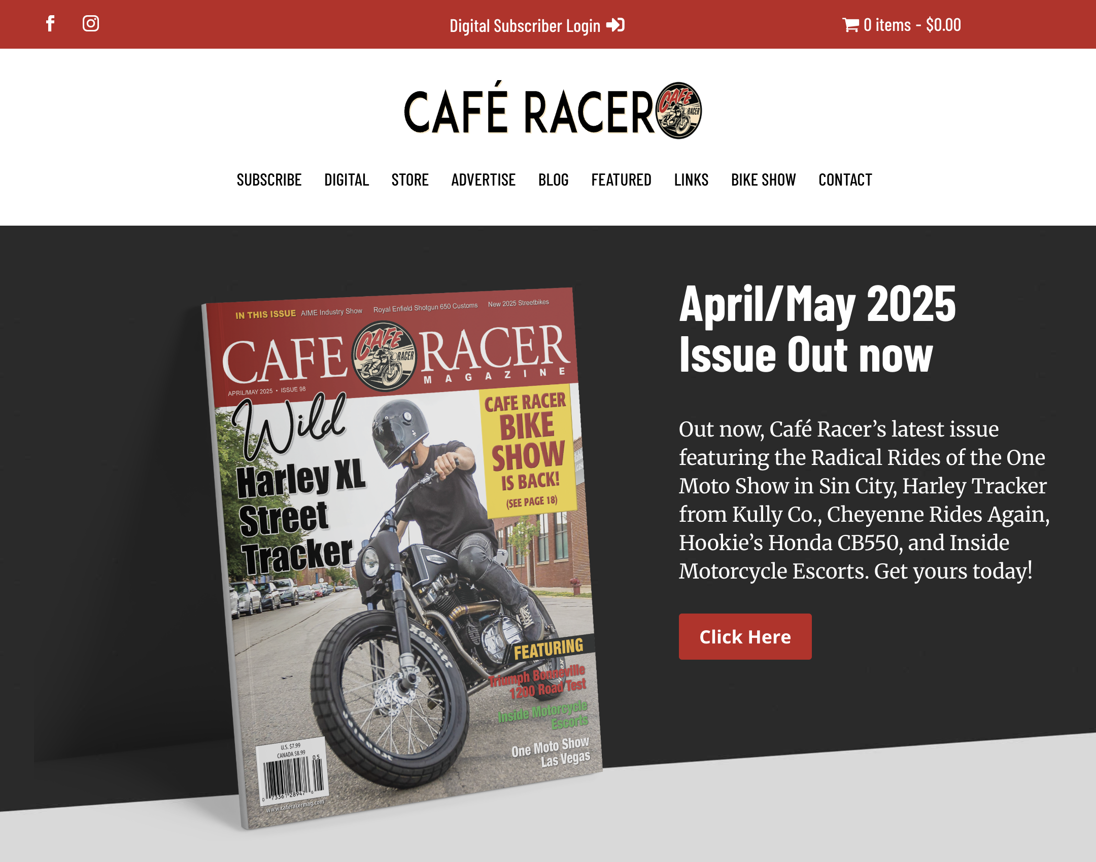 A full WordPress rebuild for a national print magazine, with a bold layout and e-commerce integration for subscriptions and merchandise.
